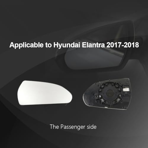 SKOUIO For Hyundai Elantra 2017 2018 Mirror Glass Passenger Side |Heated | Convex Type | w/Backing Plate | Replacement For 87621F3050, 87621F2050 - Image 2