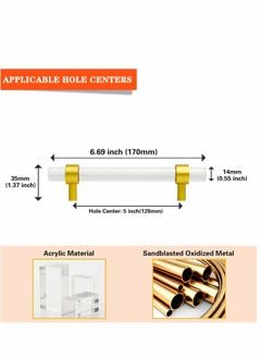 Y&D Door Handles 2Pack Pull Push Barn Handle Heavy Duty Transparent Acrylic Safety Grab Bar Toilet Cabinet Garage Shed Hardware Bathrooms Shower Decorative  - Image 3