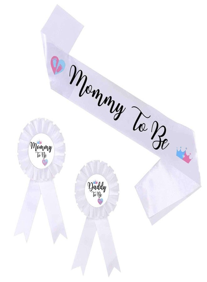 PATICARRY HAPPYLAND Gender Reveal Decorations Sash and Tinplate Badge Mommy to Be and Daddy to Be Baby Shower - Image 5