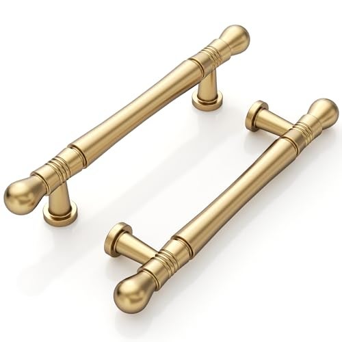 9BUILD 10 Pack 375 Inch Cabinet Handles Champagne Bronze Kitchen Cabinet Hardware Kitchen Handles for Cabinets Champagne Pull for Cabinets Dresser Pull Drawer Pulls - Image 1