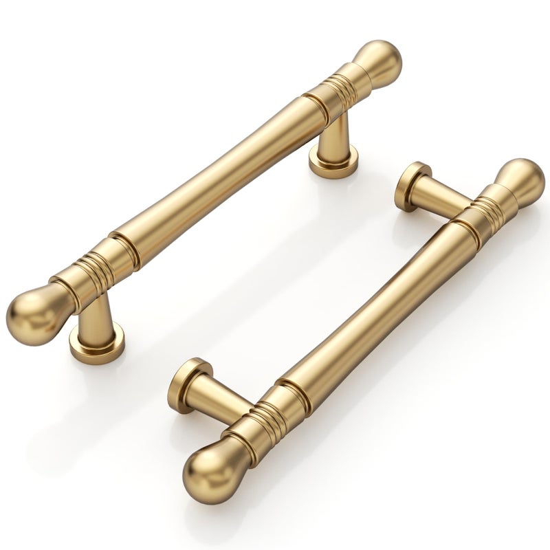 9BUILD 10 Pack 375 Inch Cabinet Handles Champagne Bronze Kitchen Cabinet Hardware Kitchen Handles for Cabinets Champagne Pull for Cabinets Dresser Pull Drawer Pulls - Image 2