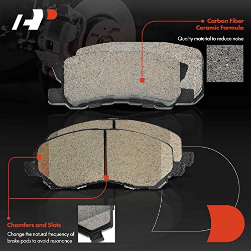 A-Premium Front & Rear Ceramic Disc Brake Pads Set Compatible with Select Chrysler, Dodge, Jeep, Mitsubishi Models - 200, Sebring, Avenger, Compass, Patriot, Lancer, Outlander, Outlander Sport, 8 Pcs - Image 3