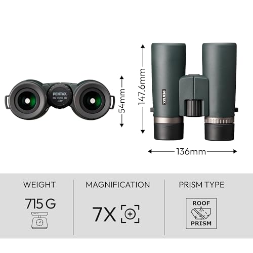 PENTAX Binocular SD 7x42 ED Glass Elements and Featuring Large-Diameter Objective Lenses for Bright, Clear Viewing - Image 2