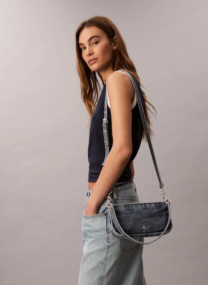 كالفن كلاين جينز Logo Denim Shoulder Bag