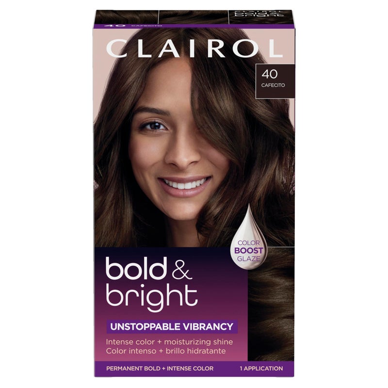 Clairol Bold Bright Permanent Hair Dye 40 Cafecito Hair Color Intense Vibrancy Moisturizing Shine Includes Color Boost Glaze to Amplify Color Anytime Pack of 1 - Image 3