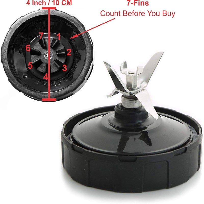 NLSD Replacement Parts Blender Blade Assembly Fits Nutri Ninja Auto-iQ BL480-30 BL681A-30 BL682 BL640, Black - Image 2