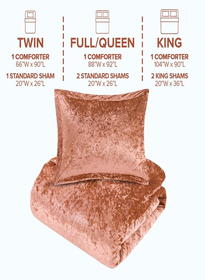 كومفورت سبيسيس طقم لحاف فاخر من كومفورت سبيسز، لحاف مخملي مزدوج، وجه من المايكروفايبر، تصميم جولييت، طقم سرير مخملي مناسب لجميع الفصول، طقم سرير فاخر، غطاء وسادة، مقاس مزدوج/مزدوج كبير، لون برتقالي محروق، قطعتان - Image 5