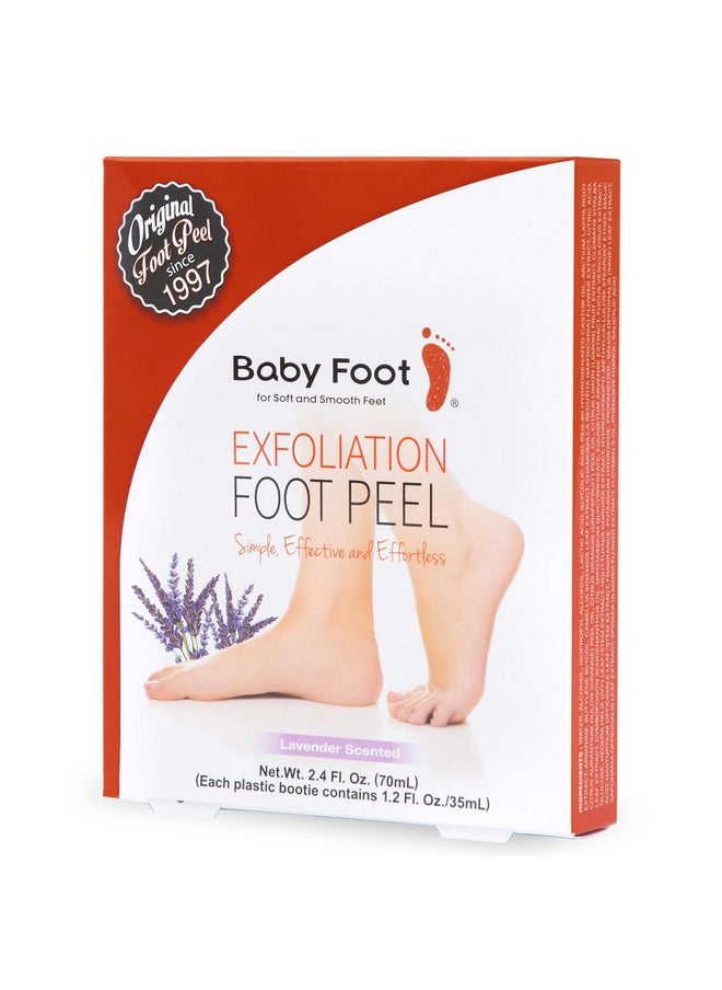 Baby Foot Baby Foot Original Exfoliation Foot Peel - Callus Remover for Rough Cracked, Dry Feet, Dead Skin Removal - Foot Peeling Mask for Baby Soft Feet - Spa Experience at Home & Gift Ideas - Lavender Scented  - Image 1