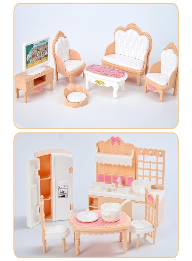 Thildani 35 Pcs Dollhouse Furniture Accessories Set Mini House Furniture Small Dollhouse Miniature Furniture Play House Accessories 1:12 Tiny Kitchen Bedroom LivingRoom Bathroom Boy Girl Toddler3Y+ - Image 3