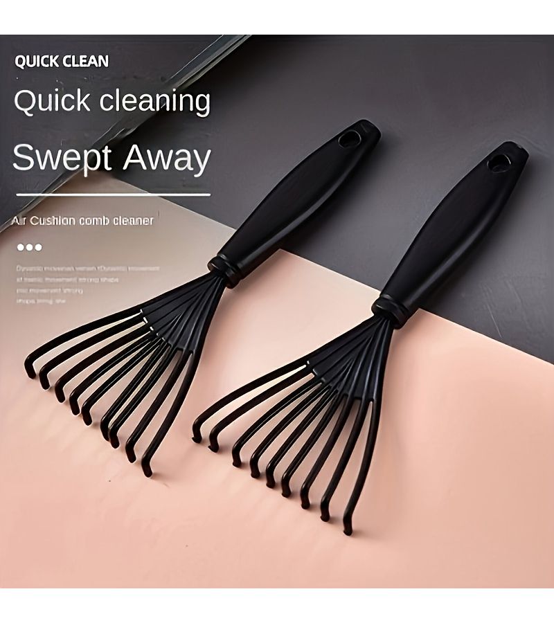 10 Plastic Mini Combs Black Embedded Hairbrushes Hair Removal Tools Household Handle Cleaning Brush Beauty Tool Additions - Image 5