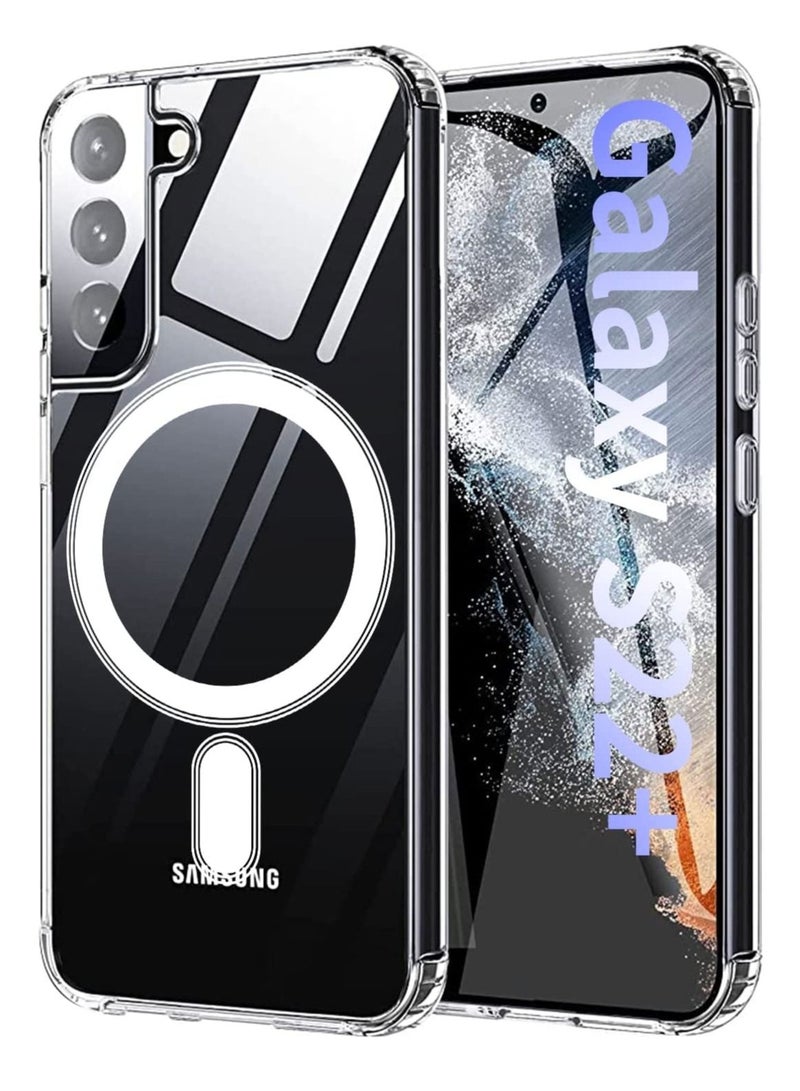 JOMILA S22 Plus Case Clear Cover for Samsung Galaxy S22+ with Support Mag safe Charger Charging Ultra Thin Shockproof and Transparent Non yellowing Case for S22+ 6.6 Inch 2022 - Image 1