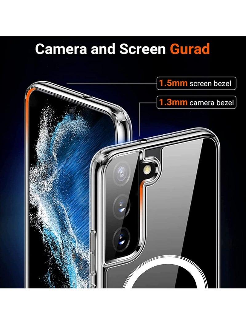 JOMILA S22 Plus Case Clear Cover for Samsung Galaxy S22+ with Support Mag safe Charger Charging Ultra Thin Shockproof and Transparent Non yellowing Case for S22+ 6.6 Inch 2022 - Image 4