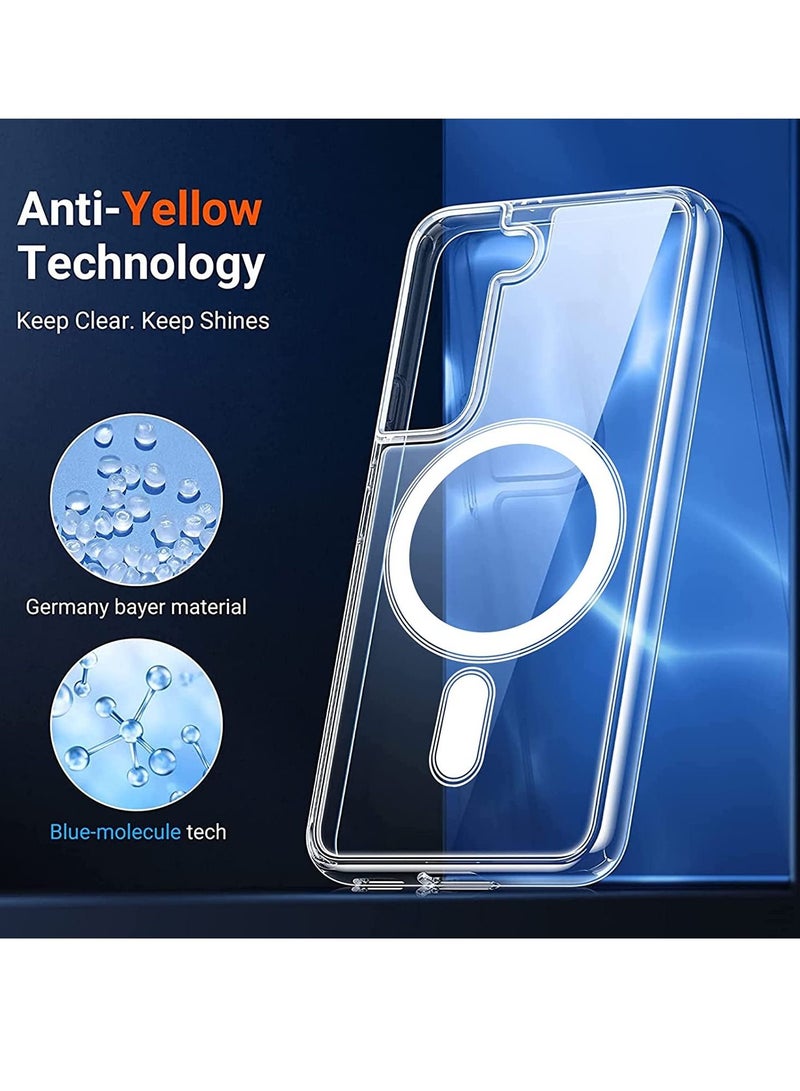JOMILA S22 Plus Case Clear Cover for Samsung Galaxy S22+ with Support Mag safe Charger Charging Ultra Thin Shockproof and Transparent Non yellowing Case for S22+ 6.6 Inch 2022 - Image 2