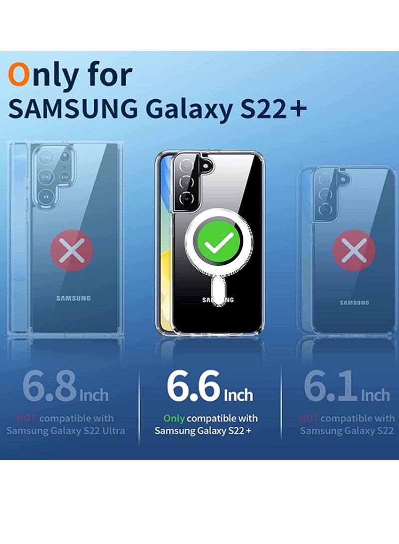 JOMILA S22 Plus Case Clear Cover for Samsung Galaxy S22+ with Support Mag safe Charger Charging Ultra Thin Shockproof and Transparent Non yellowing Case for S22+ 6.6 Inch 2022 - Image 5