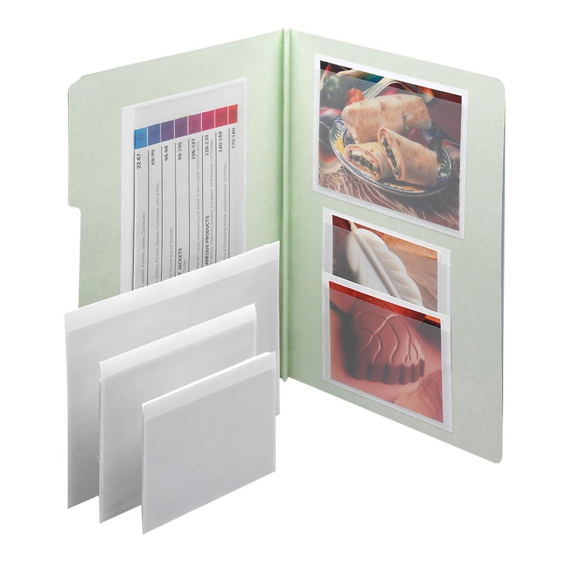 Smead Self-Adhesive Poly Pocket, Document Size, Clear Adhesive Pockets, Storage Labels, 100 per Box, Size: (9â€ W x 5-9/16â€ H) (68185) - Image 4