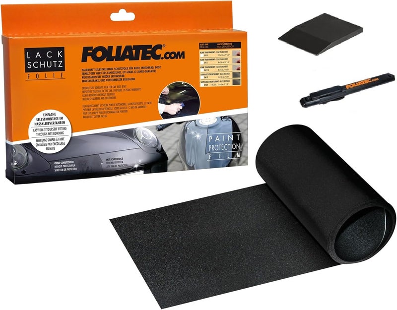 Foliatec FT3415 Paint Protection Film, 17 x 165 cm, Black - Image 1