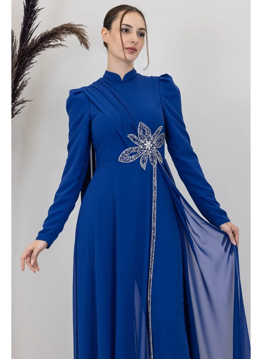 Esilanur Flower Hijab Jumpsuit Saks