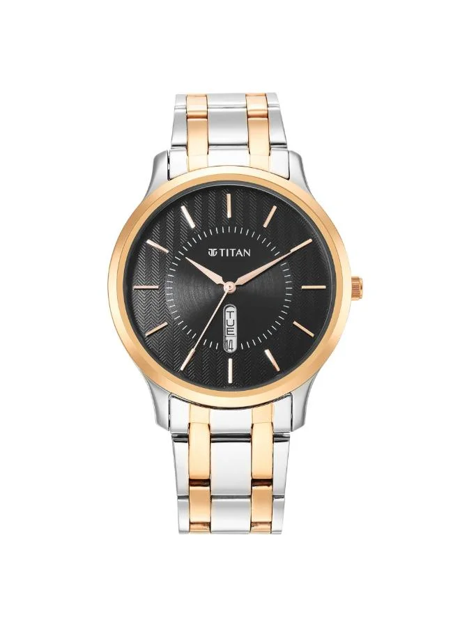 تيتان Men's Stainless Steel Analog Watch 1825KM02 - 40 mm