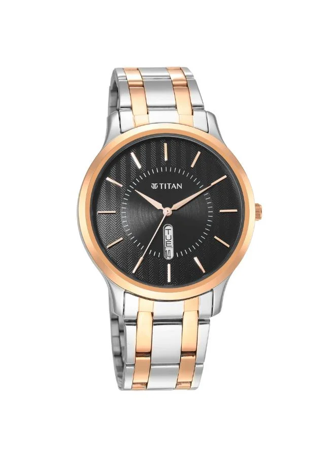 تيتان Men's Stainless Steel Analog Watch 1825KM02 - 40 mm