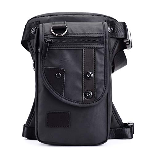 KPYWZER Outdoor Thigh Drop Leg Bag for Men Women Waist Fanny Pack Motorcycle Ride Crossbody Shoulder Riding Travel Hiking Tactical Cycling Black - Image 1
