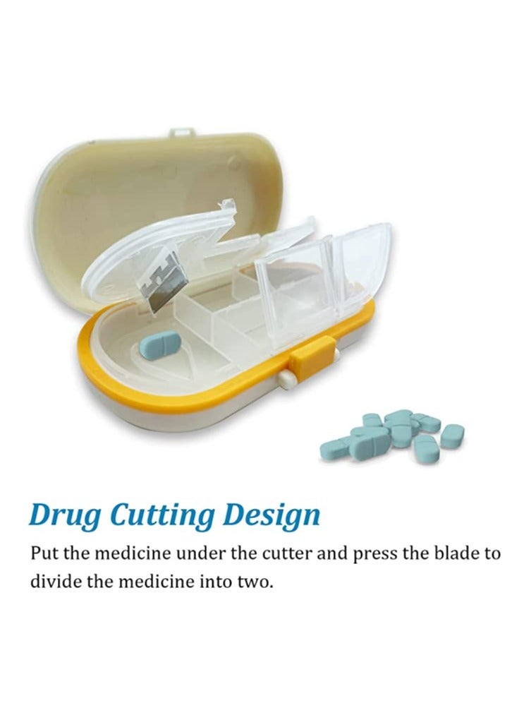 Portable Weekly Pill Organizer, 2pcs Compact Pill Case for Vitamins and Supplements, 7-Day Travel Medicine Storage Box with Large Capacity Compartments - Image 3