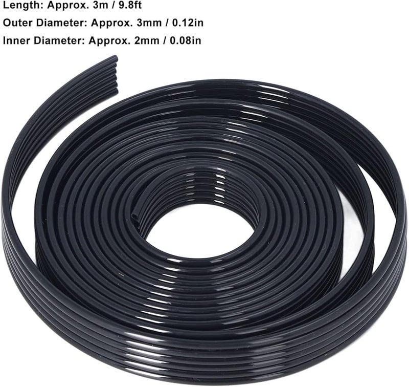 Black Flexible Ink Pipe 6 Lines 9 8FT HTPE Resin Tube OD 3mm ID 2mm Compatible with Inkjet Printers - Image 3