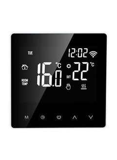 Y&D Smart Thermostat, ME81H AC 230V Temperature Controller, WiFi LCD Display, Intelligent Floor Heating Thermostat (16A, White Back and Press)  - Image 1
