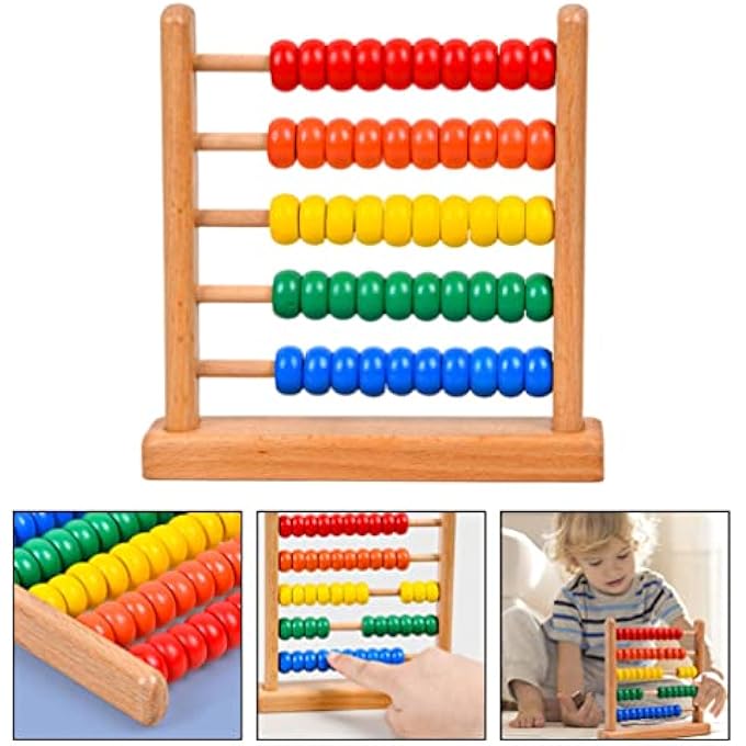 CLASSIC WOODEN ABACUS EDUCATIONAL COUNTING TOY TODDLER MATHEMATICS TOY BEADS GAME DEVELOPMENTAL TOY WOODEN BEADS FOR KIDS PRESCHOOL CHILDREN KINDERGARTEN - Image 5