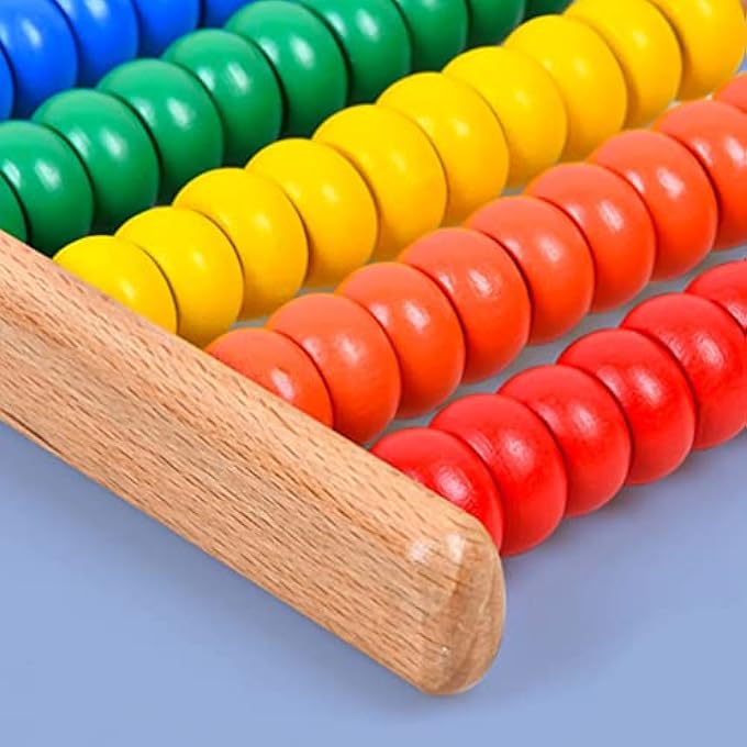 CLASSIC WOODEN ABACUS EDUCATIONAL COUNTING TOY TODDLER MATHEMATICS TOY BEADS GAME DEVELOPMENTAL TOY WOODEN BEADS FOR KIDS PRESCHOOL CHILDREN KINDERGARTEN - Image 4