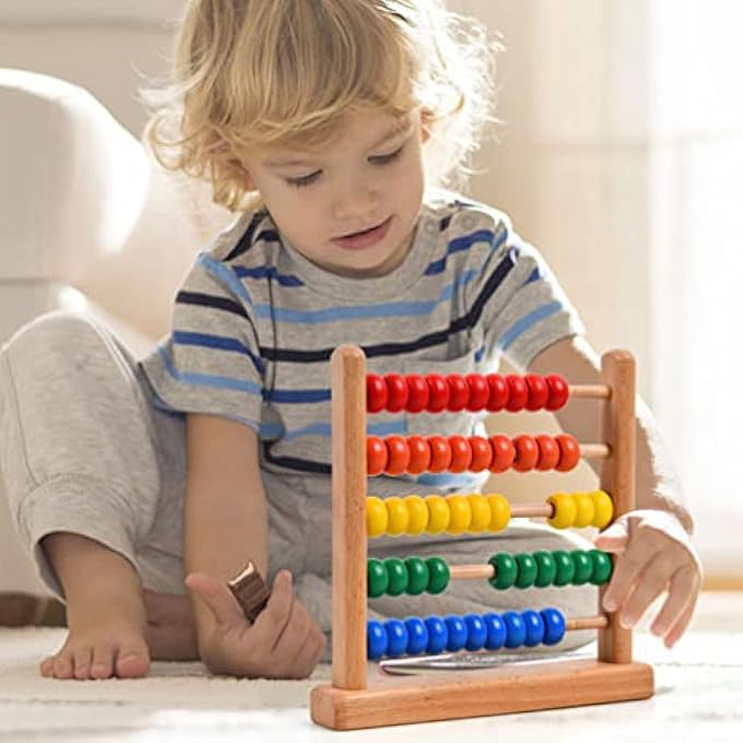 CLASSIC WOODEN ABACUS EDUCATIONAL COUNTING TOY TODDLER MATHEMATICS TOY BEADS GAME DEVELOPMENTAL TOY WOODEN BEADS FOR KIDS PRESCHOOL CHILDREN KINDERGARTEN - Image 3