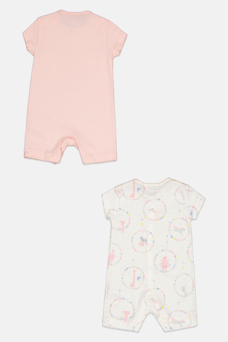 mothercare Toddlers Girl 2 Pieces Allover Print Romper, Multicolor - Image 2