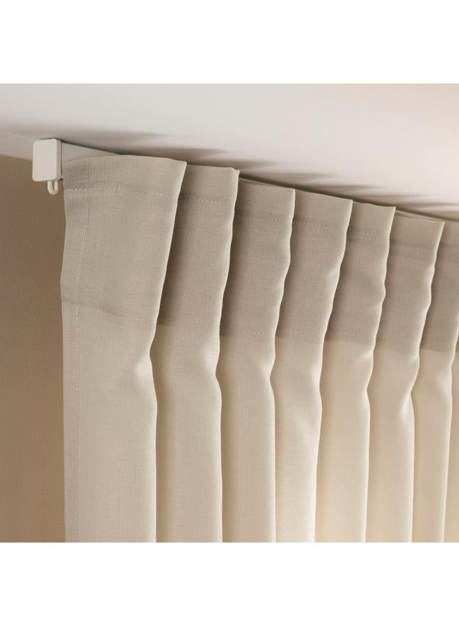 erorex Sheer curtain, 1 piece, beige/with heading tape, 300x300 cm - Image 5