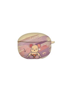 Applicable VIVO TWS3Pro/3E Wireless Bluetooth Headset Protective Case Cartoon Soft Case TWS4 Headset Case-Color:Silicone Soft Shell-purple Bear-Model:Vivo Tws 3pro (protective Case)
