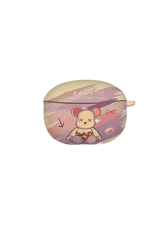 Generic - Applicable VIVO TWS3Pro/3E Wireless Bluetooth Headset Protective Case Cartoon Soft Case TWS4 Headset Case-Color:Silicone Soft Shell-purple Bear-Model:Vivo Tws 3pro (protective Case) - Image 1