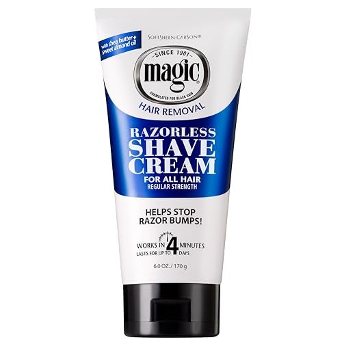 SOFT SHEEN SoftSheenCarson Magic Razorless Shaving Cream Depilatory Hair Removal Cream for Body Hair Regular Strength Works in 4 Minutes 6 Oz - Image 2