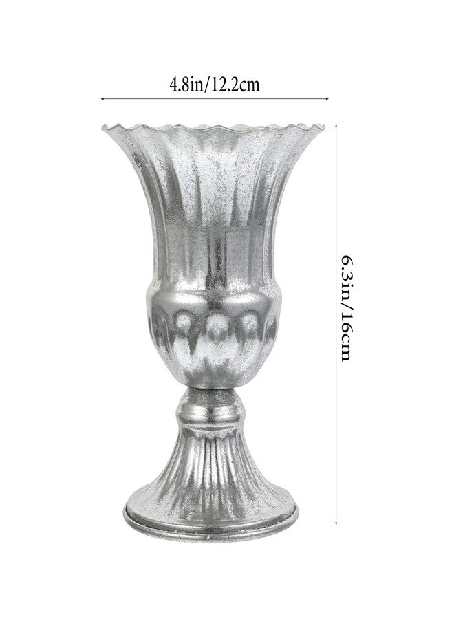Amosfun Metal Urn Planter Grecian Vase Flower Arrangement Pot for Wedding Table Centerpiece Metal Urn Pot 6.3 Inch Tall - Image 2