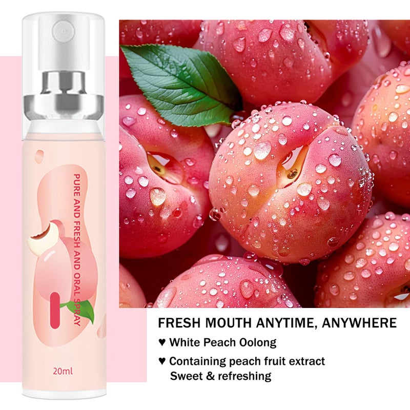 Fusang 6PCS Oral Breath Spray, 3 Flavors Fruit Mouth Spray Breath Freshener Oral Care for Adults, Portable Long Lasting Refreshing Dry Mouth Spray for Bad Breath - Image 2