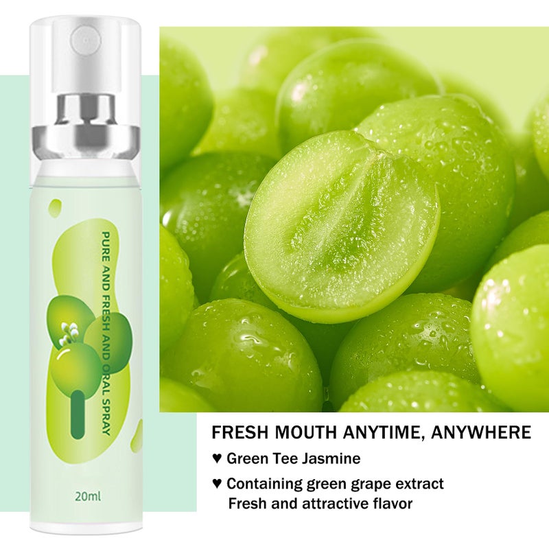Fusang 6PCS Oral Breath Spray, 3 Flavors Fruit Mouth Spray Breath Freshener Oral Care for Adults, Portable Long Lasting Refreshing Dry Mouth Spray for Bad Breath - Image 3