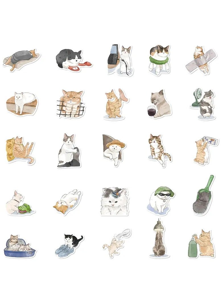 Goolsky 53pcs Cat Animal Stickers For Suitcase Laptop Decoration - Image 2