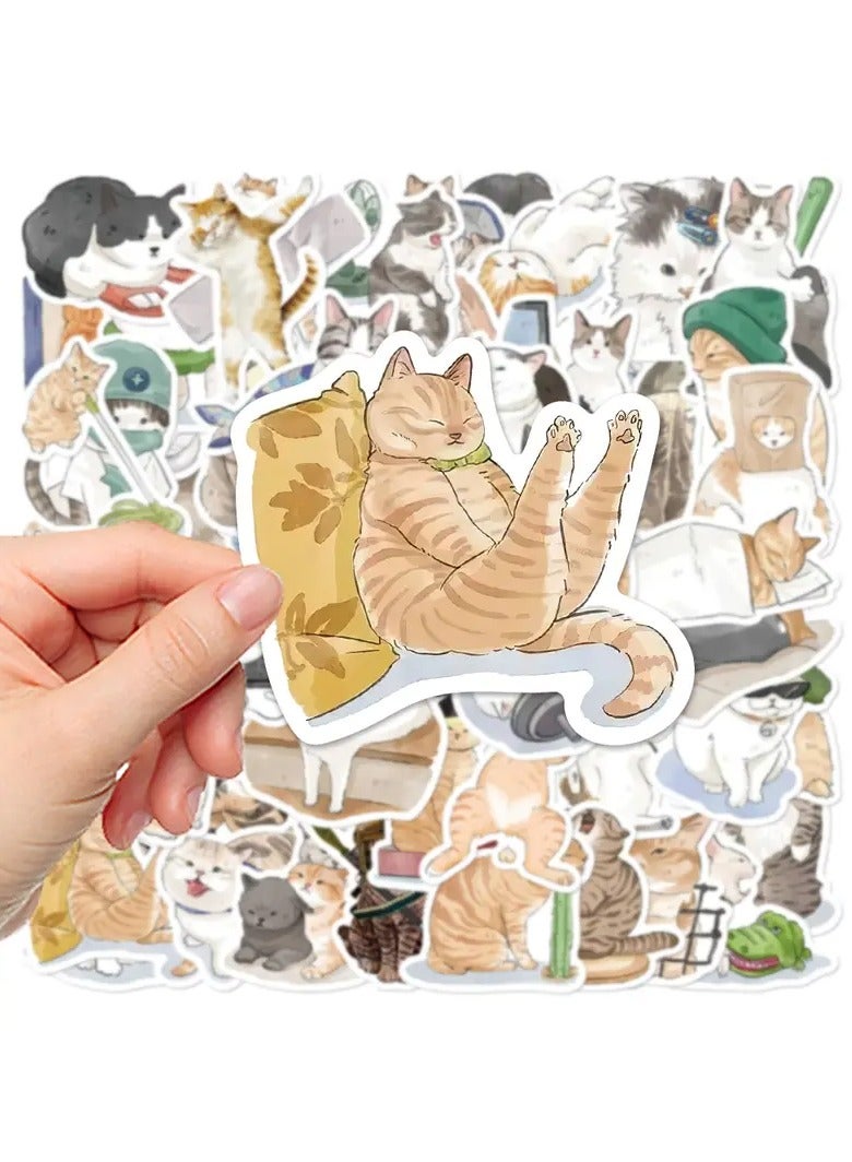 Goolsky 53pcs Cat Animal Stickers For Suitcase Laptop Decoration - Image 3