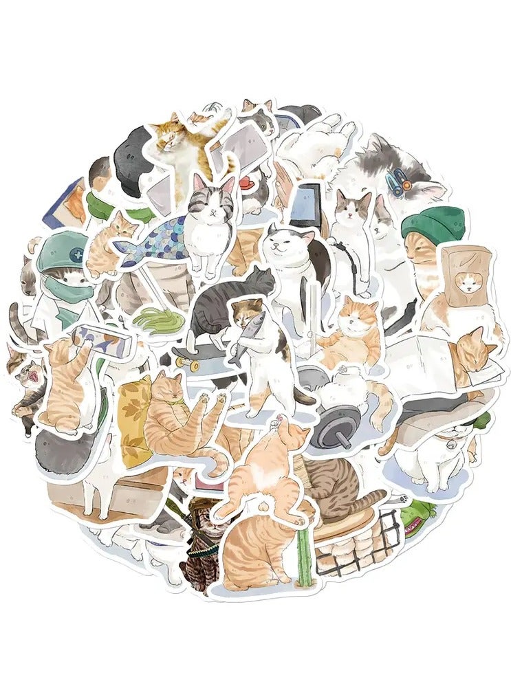 Goolsky 53pcs Cat Animal Stickers For Suitcase Laptop Decoration - Image 5
