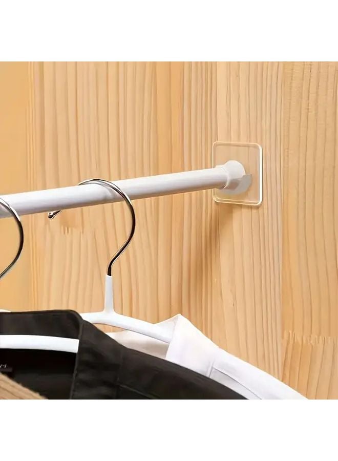 5pcs Transparent Plastic Door Wall Hooks Curved Backboard Durable Hanging Rack - Image 5