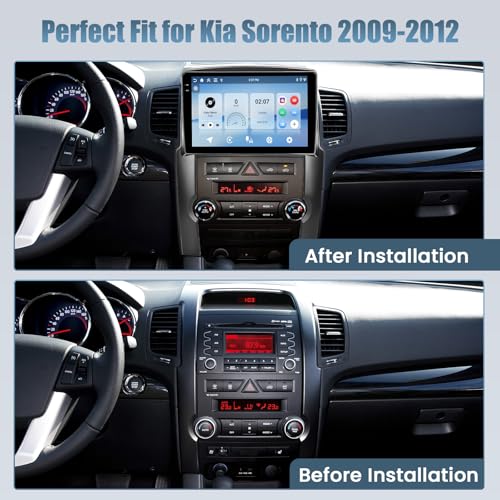 Roinvou 4+64G Android 15 Radio for Kia Sorento 2009 2010 2011 2012 (Auto A/C), 10.1" Incell Touchscreen for Sorento Car Stereo Wireless CarPlay/Android Auto, 5GHz WiFi, Bluetooth 5.0, DSP, EQ, GPS, 1280 * 720 - Image 2