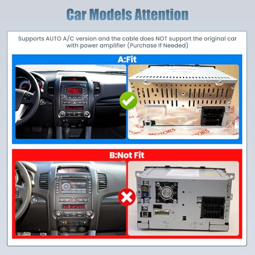 Roinvou 4+64G Android 15 Radio for Kia Sorento 2009 2010 2011 2012 (Auto A/C), 10.1" Incell Touchscreen for Sorento Car Stereo Wireless CarPlay/Android Auto, 5GHz WiFi, Bluetooth 5.0, DSP, EQ, GPS, 1280 * 720 - Image 3