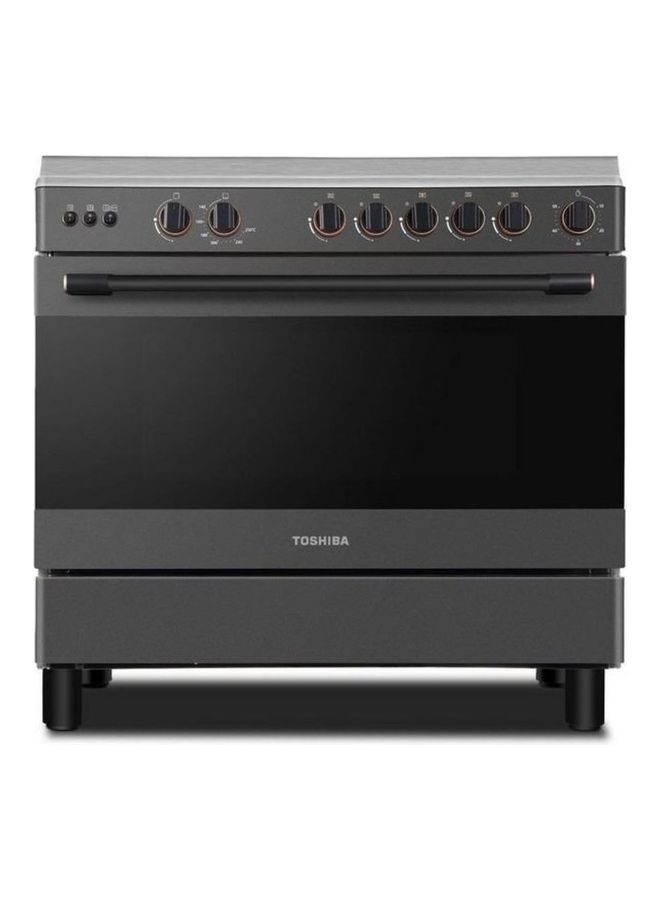 Toshiba Free Standing Burner Gas Cooker TBA-36LMG5G089KS Black Silver - Image 2