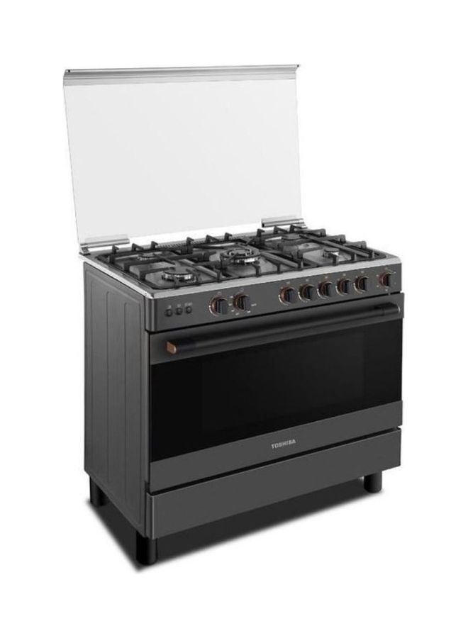 Toshiba Free Standing Burner Gas Cooker TBA-36LMG5G089KS Black Silver - Image 4