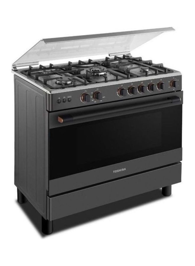 Toshiba Free Standing Burner Gas Cooker TBA-36LMG5G089KS Black Silver - Image 5