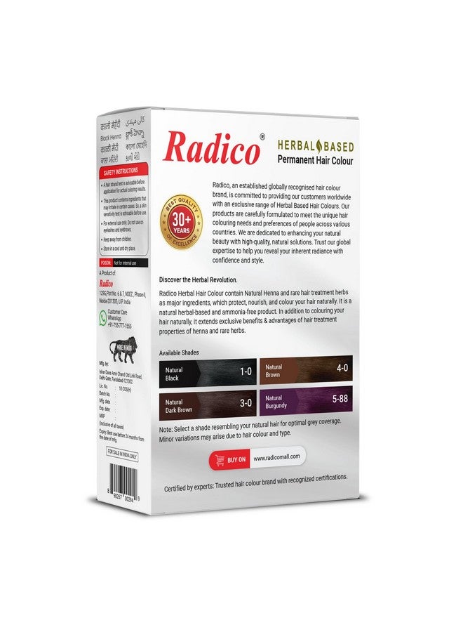 Radico Herbal Henna Black Hair Colur | Pack of 5 - Image 3