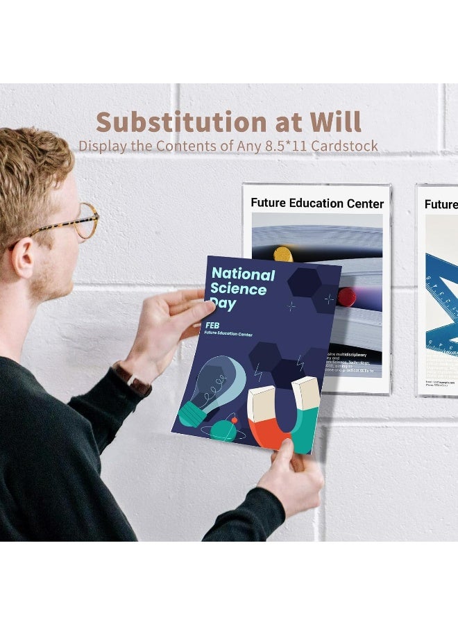 TPGP 30 Pack Clear Acrylic Wall Mount 8.5X11 Sign Holder - Image 3