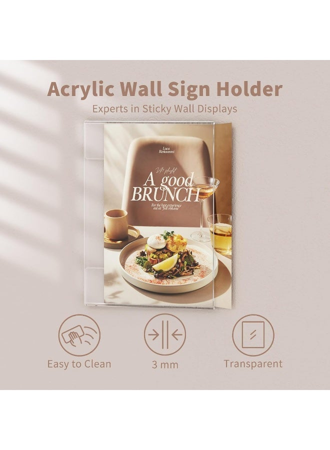 TPGP 30 Pack Clear Acrylic Wall Mount 8.5X11 Sign Holder - Image 2
